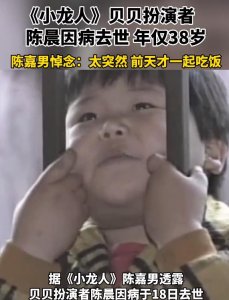 ​《小龙人》贝贝扮演者去世！脸有黑斑转移到胳膊，死因早有征兆