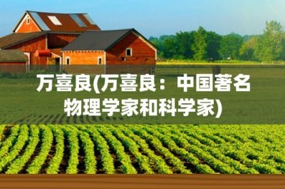 ​万喜良(万喜良：中国著名物理学家和科学家)