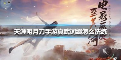 ​天涯明月刀手游真武词缀怎么洗练