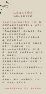 ​权臣男主（摄政王+丞相）言情文 | 小说推荐