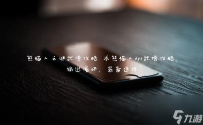 ​熊猫人之谜武僧攻略 求熊猫人dps武僧攻略、输出循环、装备选择