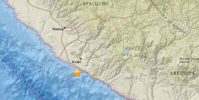 ​秘鲁阿卡里地区发生7.3级地震 震源深度10公里
