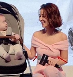 ​47岁林心如不穿内衣疑露点，紧身衣勒出线条轮廓，网友：真空