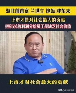 ​兰世立批评胖东来把95%的利润分给员工，王健林表示坚决不支持