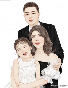 ​头像来啦！一家三口，一家四口，全家福漫画头像，萌娃头像